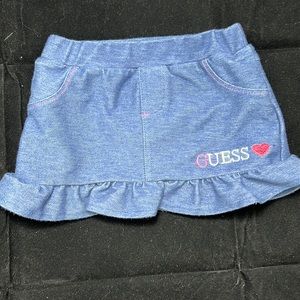 Guess baby girl 3/6 months soft denim look skirt.